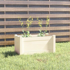 Jardinera de madera maciza de pino blanca 60x31x31 cm de vidaXL, Maceteros y jardineras - Ref: Foro24-810706, Precio: 32,43 €...