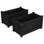 2 solid black pine wood planters 60x31x31 cm by vidaXL, Pots and planters - Ref: Foro24-810713, Price: 54,24 €, Discount: %