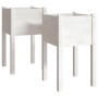 Planters 2 units solid white pine wood 40x40x70 cm by vidaXL, Pots and planters - Ref: Foro24-810792, Price: 50,53 €, Discoun...