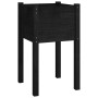 2 solid black pine wood planters 40x40x70 cm by vidaXL, Pots and planters - Ref: Foro24-810798, Price: 45,99 €, Discount: %