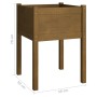 Honey brown solid pine wood planter 50x50x70 cm by vidaXL, Pots and planters - Ref: Foro24-810805, Price: 31,45 €, Discount: %