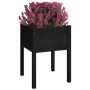 2 solid black pine wood planters 50x50x70 cm by vidaXL, Pots and planters - Ref: Foro24-810808, Price: 54,69 €, Discount: %