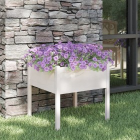 Jardinera de madera maciza de pino blanca 70x70x70 cm de vidaXL, Maceteros y jardineras - Ref: Foro24-810811, Precio: 41,02 €...