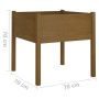 Solid pine wood planter in honey brown color, 70x70x70 cm by vidaXL, Pots and planters - Ref: Foro24-810815, Price: 45,40 €, ...