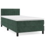 Cama box spring con colchón terciopelo verde oscuro 90x200 cm de vidaXL, Camas y somieres - Ref: Foro24-3141404, Precio: 302,...