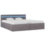 Cama canapé hidráulica almacenaje LED tela gris topo 160x200 cm de vidaXL, Camas y somieres - Ref: Foro24-285628, Precio: 358...