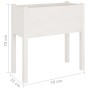 Solid white pine wood planter 70x31x70 cm by vidaXL, Pots and planters - Ref: Foro24-810821, Price: 46,84 €, Discount: %