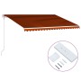 Toldo retráctil automático naranja y marrón 500x300 cm de vidaXL, Toldos - Ref: Foro24-3051236, Precio: 561,61 €, Descuento: %