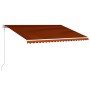 Toldo retráctil automático naranja y marrón 500x300 cm de vidaXL, Toldos - Ref: Foro24-3051236, Precio: 561,61 €, Descuento: %