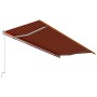 Toldo retráctil automático naranja y marrón 500x300 cm de vidaXL, Toldos - Ref: Foro24-3051236, Precio: 561,61 €, Descuento: %