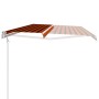 Toldo retráctil automático naranja y marrón 500x300 cm de vidaXL, Toldos - Ref: Foro24-3051236, Precio: 561,61 €, Descuento: %