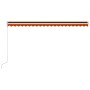 Toldo retráctil automático naranja y marrón 500x300 cm de vidaXL, Toldos - Ref: Foro24-3051236, Precio: 561,61 €, Descuento: %