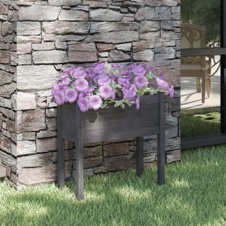 Solid gray pine wood planter 70x31x70 cm by vidaXL, Pots and planters - Ref: Foro24-810823, Price: 46,62 €, Discount: %