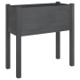 Solid gray pine wood planter 70x31x70 cm by vidaXL, Pots and planters - Ref: Foro24-810823, Price: 46,62 €, Discount: %