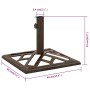 Bronze cast iron parasol base 44x44x31 cm by vidaXL, Umbrella bases - Ref: Foro24-317762, Price: 52,07 €, Discount: %