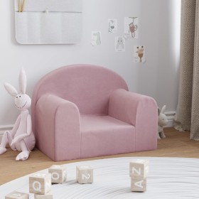 Rosafarbenes Kindersofa aus weichem Plüsch von vidaXL, Baby- und Kleinkindmöbel - Ref: Foro24-341790, Preis: 38,22 €, Rabatt: %