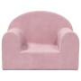 Sofá para niños felpa suave rosa de vidaXL, Mobiliario para bebés y niños pequeños - Ref: Foro24-341790, Precio: 38,99 €, Des...