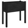 Jardinera de madera maciza de pino negro 70x31x70 cm de vidaXL, Maceteros y jardineras - Ref: Foro24-810827, Precio: 46,84 €,...