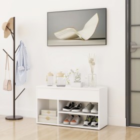 White plywood shoe bench 80x30x45 cm by vidaXL, Shoe racks and shoe organizers - Ref: Foro24-808747, Price: 50,30 €, Discount: %