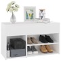 White plywood shoe bench 80x30x45 cm by vidaXL, Shoe racks and shoe organizers - Ref: Foro24-808747, Price: 50,30 €, Discount: %