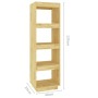 Solid pine wood shelf/space divider 40x35x135 cm by vidaXL, Bookcases and shelves - Ref: Foro24-810849, Price: 50,99 €, Disco...