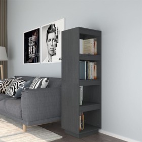 Gray pine wood shelf/space divider 40x35x135 cm by vidaXL, Bookcases and shelves - Ref: Foro24-810851, Price: 47,86 €, Discou...