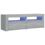 Mueble de TV con luces LED gris Sonoma 120x35x40 cm de vidaXL, Muebles TV - Ref: Foro24-815685, Precio: 86,99 €, Descuento: %