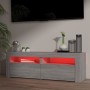 Mueble de TV con luces LED gris Sonoma 120x35x40 cm de vidaXL, Muebles TV - Ref: Foro24-815685, Precio: 86,99 €, Descuento: %