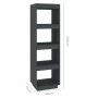 Gray pine wood shelf/space divider 40x35x135 cm by vidaXL, Bookcases and shelves - Ref: Foro24-810851, Price: 47,99 €, Discou...