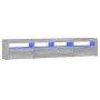 TV stand with LED lights in Sonoma gray 210x35x40 cm by vidaXL, TV Furniture - Ref: Foro24-3152736, Price: 141,18 €, Discount: %