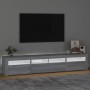 Mueble de TV con luces LED gris Sonoma 210x35x40 cm de vidaXL, Muebles TV - Ref: Foro24-3152736, Precio: 154,99 €, Descuento: %