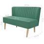 Green fabric sofa 117x55.5x77 cm by vidaXL, Sofas - Ref: Foro24-244073, Price: 255,78 €, Discount: %