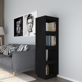 Estantería/divisor espacios madera de pino negro 40x35x135 cm de vidaXL, Librerías y estanterías - Ref: Foro24-810853, Precio...