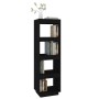 Black pine wood shelf/space divider 40x35x135 cm by vidaXL, Bookcases and shelves - Ref: Foro24-810853, Price: 60,23 €, Disco...