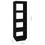 Black pine wood shelf/space divider 40x35x135 cm by vidaXL, Bookcases and shelves - Ref: Foro24-810853, Price: 60,23 €, Disco...