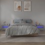 Bedside tables with LED 2 units sonoma gray 60x35x40 cm by vidaXL, Nightstands - Ref: Foro24-3144973, Price: 87,75 €, Discoun...