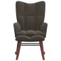 Dark gray velvet rocking chair with footrest by vidaXL, Rocking chairs - Ref: Foro24-328151, Price: 167,78 €, Discount: %