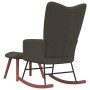 Silla mecedora con reposapiés terciopelo gris oscuro de vidaXL, Mecedoras - Ref: Foro24-328151, Precio: 167,78 €, Descuento: %