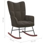 Silla mecedora con reposapiés terciopelo gris oscuro de vidaXL, Mecedoras - Ref: Foro24-328151, Precio: 167,78 €, Descuento: %