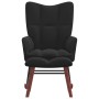 Rocking chair with black velvet footrest by vidaXL, Rocking chairs - Ref: Foro24-328156, Price: 155,90 €, Discount: %