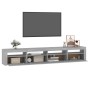 Mueble de TV con luces LED gris Sonoma 240x35x40 cm de vidaXL, Muebles TV - Ref: Foro24-3152728, Precio: 157,47 €, Descuento: %