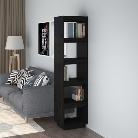 Black pine wood shelving/space divider 40x35x167 cm by vidaXL, Bookcases and shelves - Ref: Foro24-810858, Price: 87,80 €, Di...