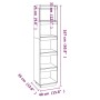 Black pine wood shelving/space divider 40x35x167 cm by vidaXL, Bookcases and shelves - Ref: Foro24-810858, Price: 87,99 €, Di...