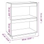 Solid pine wood shelf 60x35x71 cm by vidaXL, Bookcases and shelves - Ref: Foro24-810859, Price: 39,12 €, Discount: %