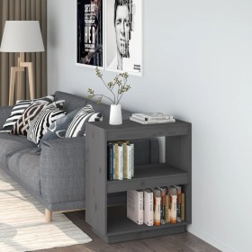 Solid gray pine wood shelf 60x35x71 cm by vidaXL, Bookcases and shelves - Ref: Foro24-810861, Price: 55,43 €, Discount: %