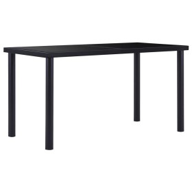 Black tempered glass dining table 140x70x75 cm by vidaXL, Kitchen and dining tables - Ref: Foro24-281853, Price: 176,82 €, Di...