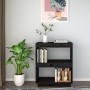 Solid black pine wood shelf 60x35x71 cm by vidaXL, Bookcases and shelves - Ref: Foro24-810863, Price: 45,56 €, Discount: %