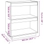 Solid black pine wood shelf 60x35x71 cm by vidaXL, Bookcases and shelves - Ref: Foro24-810863, Price: 45,56 €, Discount: %