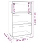 Honey brown pine shelf/space divider 60x35x103 cm by vidaXL, Bookcases and shelves - Ref: Foro24-810867, Price: 73,43 €, Disc...