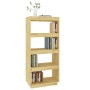 Estantería/divisor de espacios madera maciza pino 60x35x135 cm de vidaXL, Librerías y estanterías - Ref: Foro24-810869, Preci...